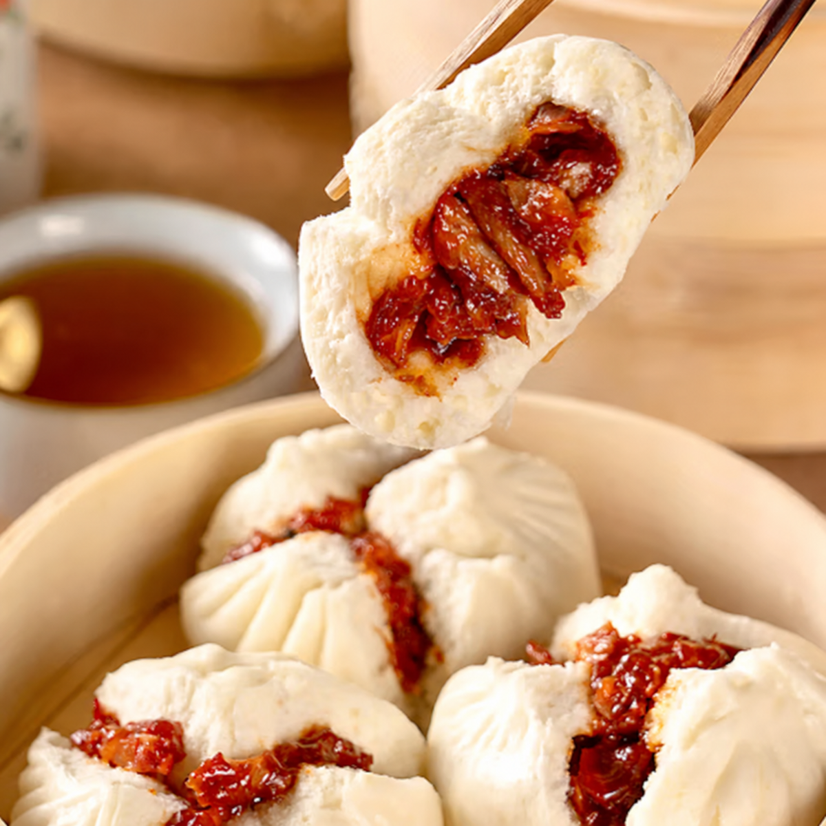 BBQ Pork Bun Bao Open Top HK Style 80/CS