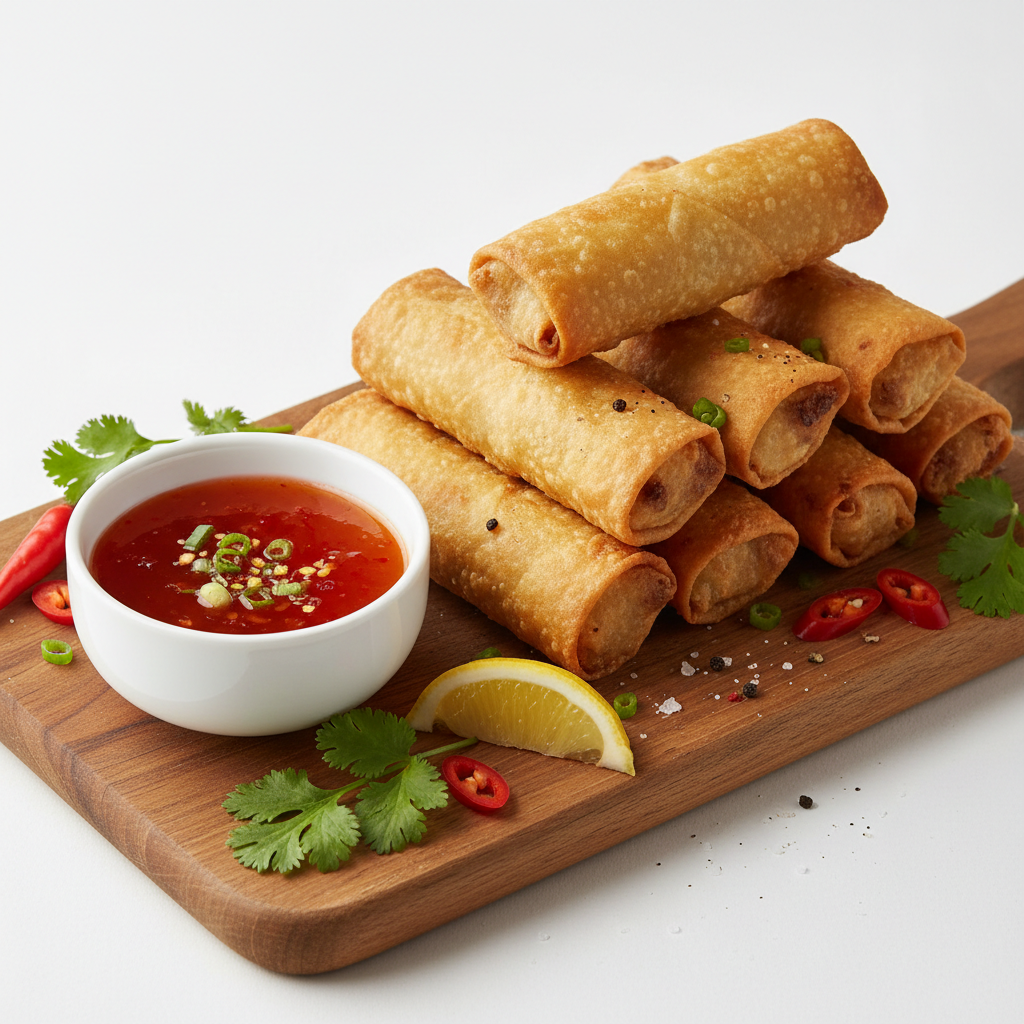 Pork and Mushroom Spring Rolls